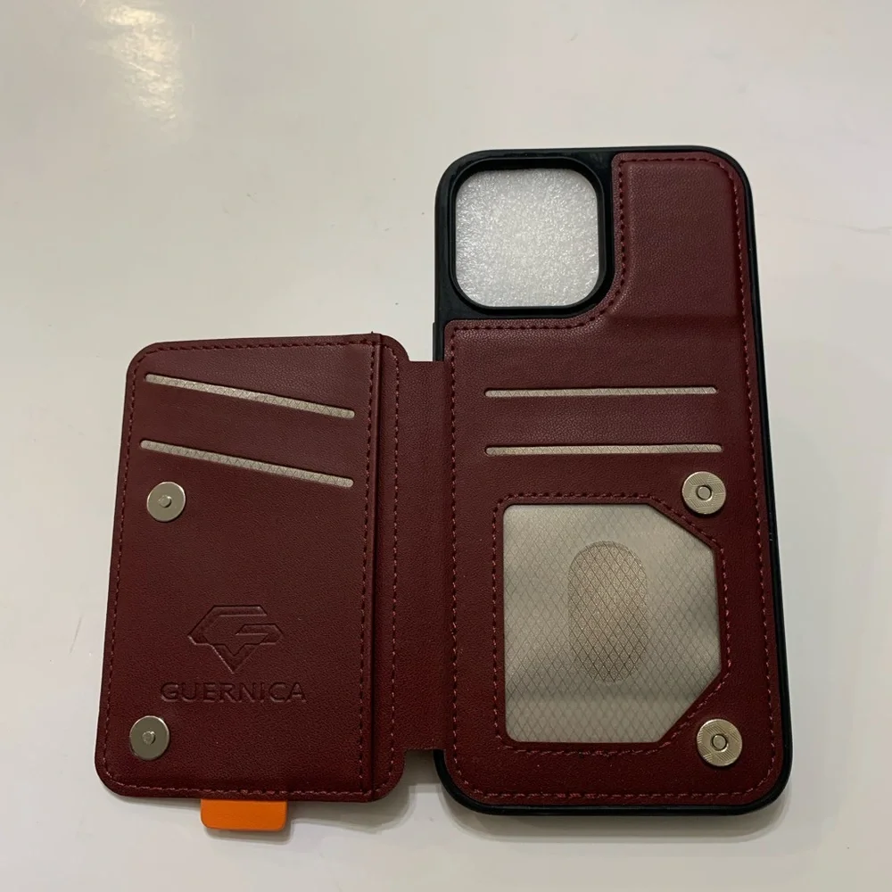 GUERNICA for iPhone 13 Pro Max Wallet Case with Card Holder, RFID Blocking